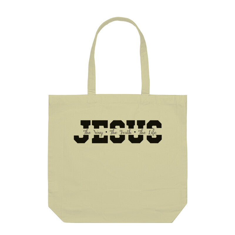 Jesus, Half White Tote Bag Without Zipper