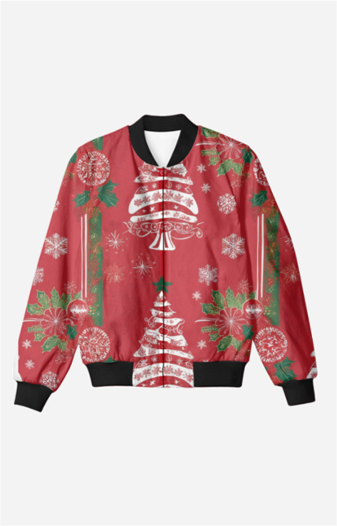 Red Christmas Bomber Jacket