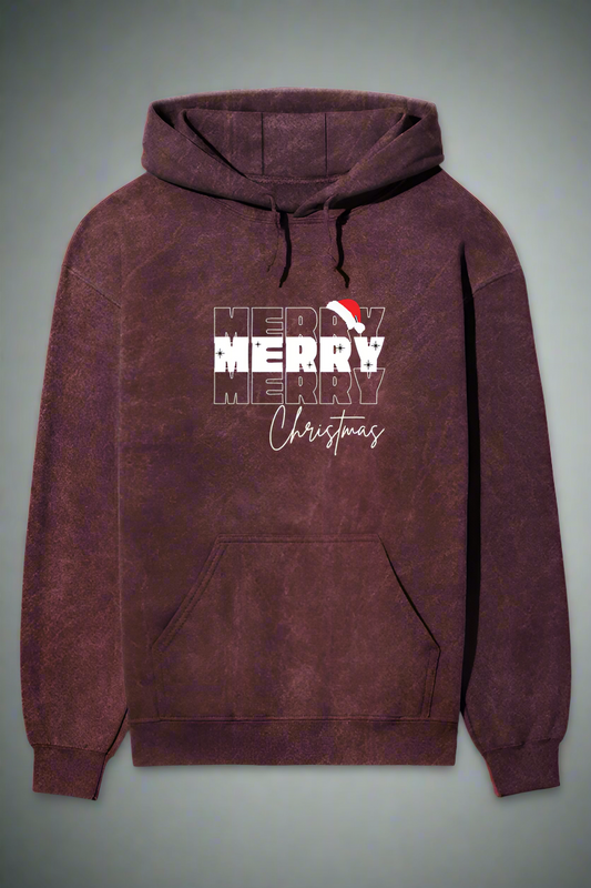 Merry christmas, Acid washed hoodie