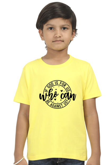 If God is for us who can be against us, boys t-shirt