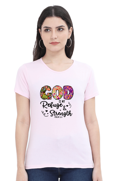 God is my refuge & Strength, Women's t-shirt