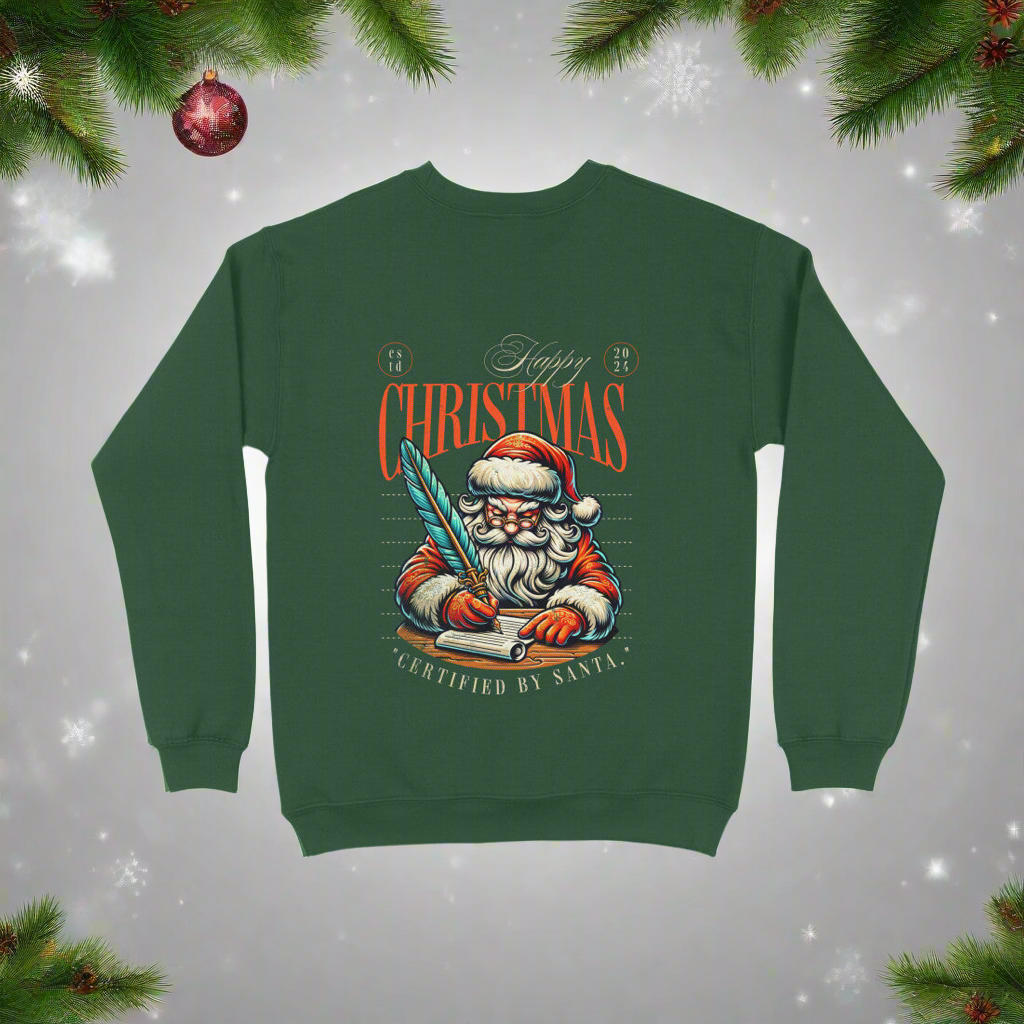 Happy Christmas certified by santa, Christmas Hoodies