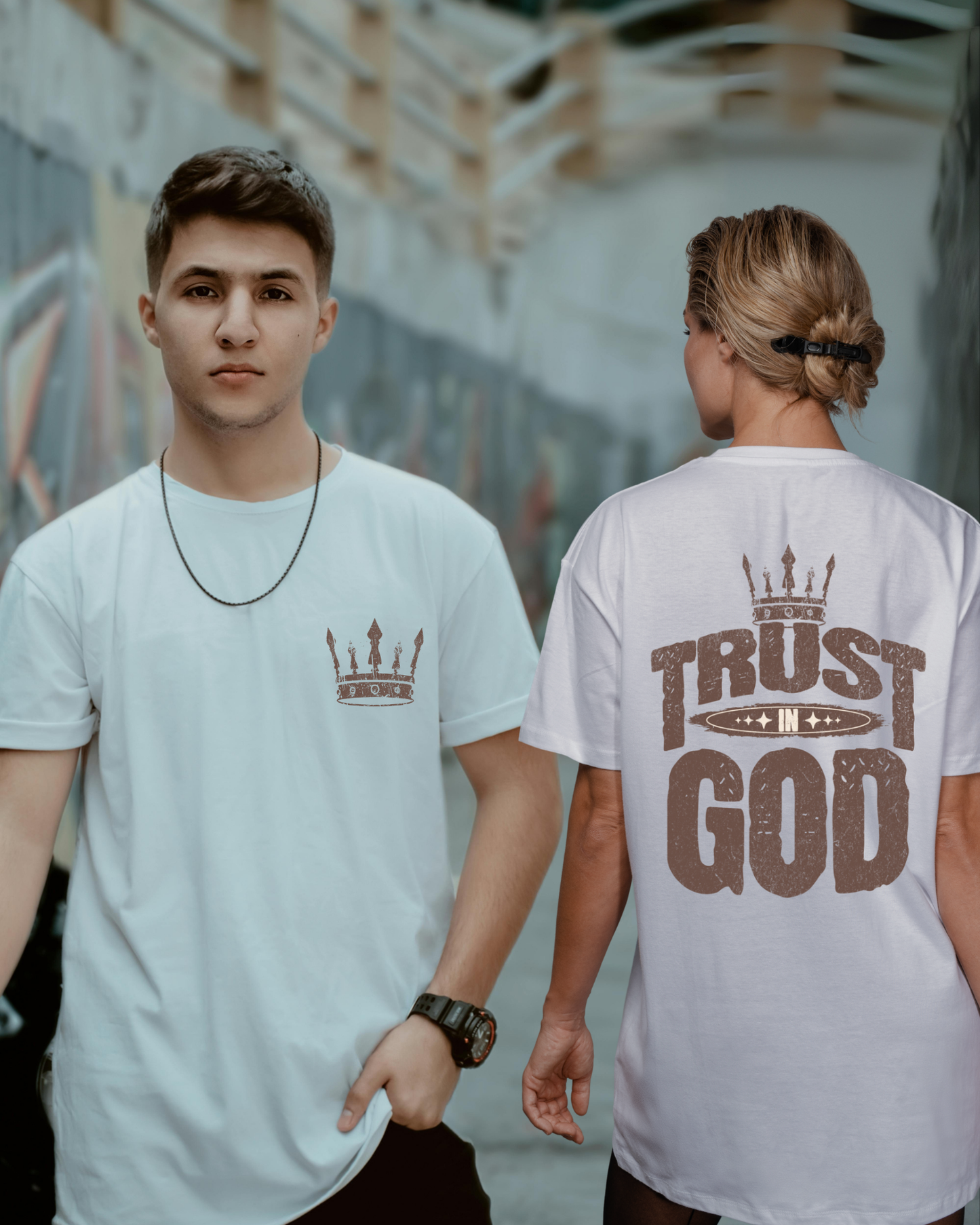Trust in God, Unisex Oversized Classic T-Shirt