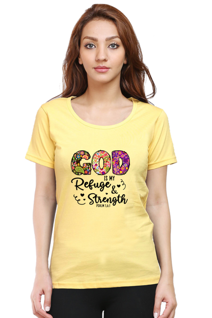 God is my refuge & Strength, Women's t-shirt