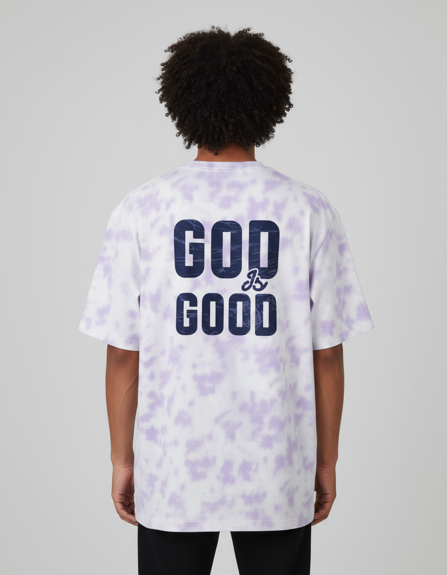 God is Good, Unisex Tie Dye Oversized T-Shirt