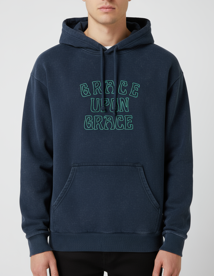 Grace upon grace, Unisex Acid Washed Hoodie