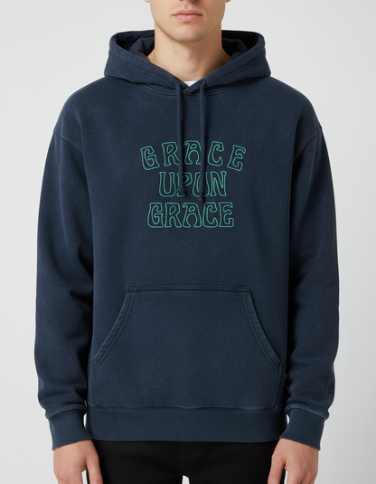 Grace upon grace, Unisex Acid Washed Hoodie