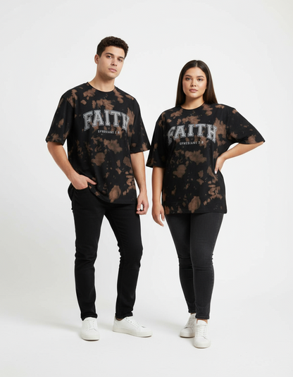 Faith, Unisex Tie Dye Oversized T-Shirt