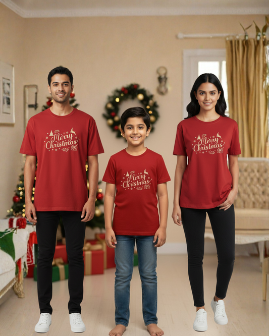 Merry Christmas Family Combo – Matching Tees for Men, Women & Kids