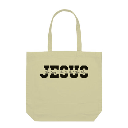 Jesus, Half White Tote Bag Without Zipper