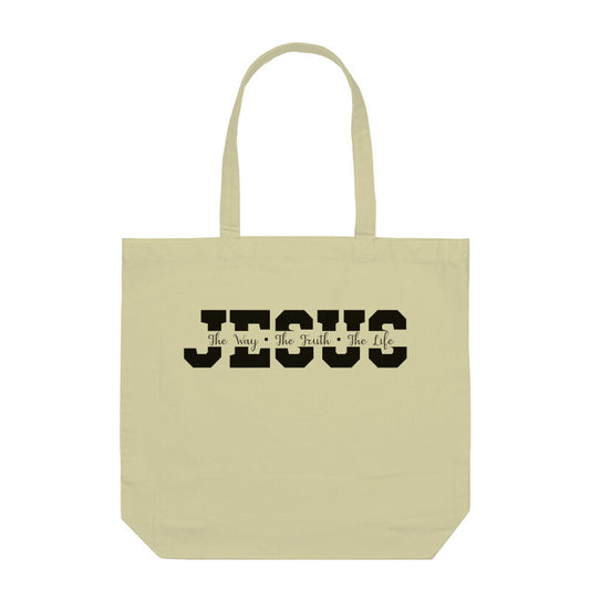 Jesus, Half White Tote Bag Without Zipper
