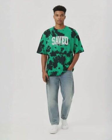 Saved by grace, Unisex Tie Dye Oversized T-Shirt